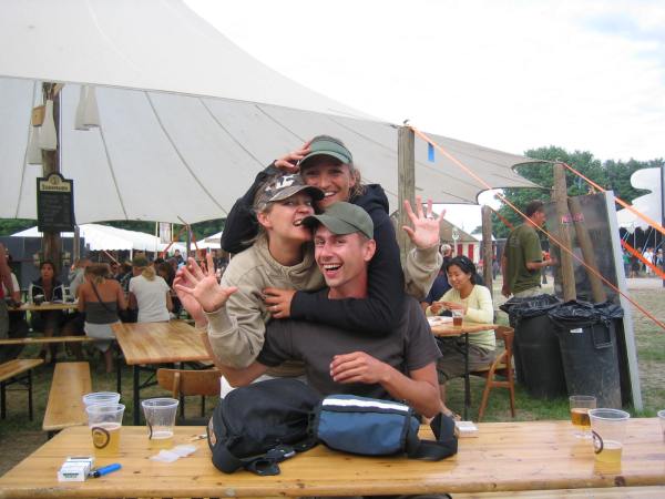 A mignificent masterpiece of a group hug at Roskilde 2005. What a year that was! And what a Sunday.